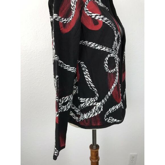 Kaktus Single Breast Open Front Embroidered Print Jacket - Picture 10 of 12